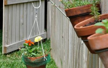 Repurpose a Mesh Produce Bag Into a Hanging Flower Pot
