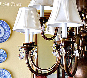 from brassy to sassy brass chandelier makeover with spray paint, lighting, painting, Brass Chandelier Makeover