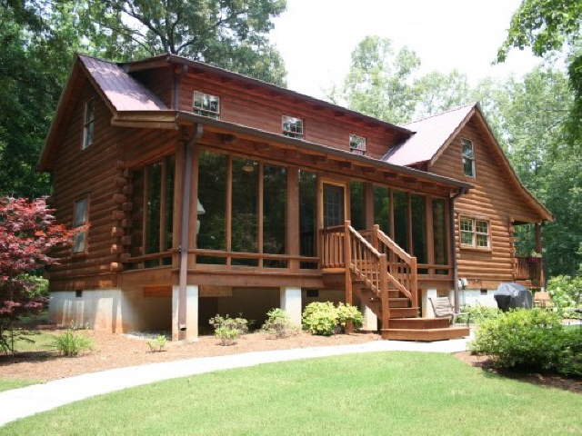 we are considering building a cedar deck off the sun room of our cabin can the new, decks, outdoor living, painting, woodworking projects, We are considering building a cedar deck off the sun room of our cabin Can the new cedar be stained to match the old product or will there be a clear difference in color