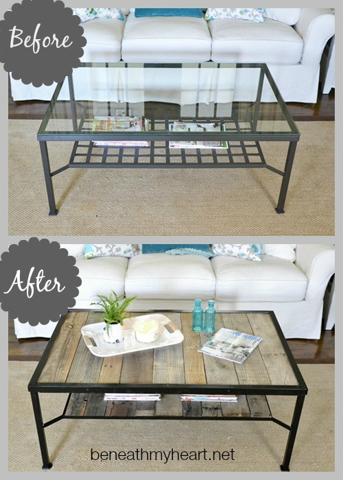 industrial coffee table makeover, diy, home decor, how to, living room ideas, painted furniture, pallet, repurposing upcycling