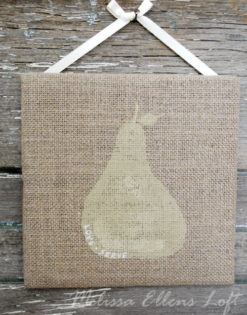 burlap pear tutorial, crafts, repurposing upcycling, Burlap Pear Decor