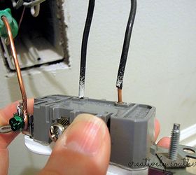 replacing wall outlets, diy, electrical, how to, Be sure wires are fully connected No bare wire showing