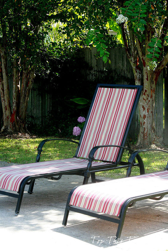 refurbish your old chaise loungers, outdoor furniture, outdoor living, painted furniture, Lounge Chair after