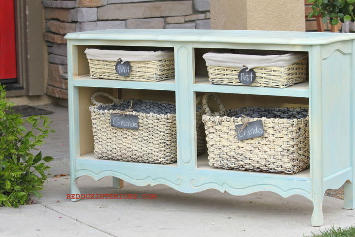 furniture features from anything blue friday, painted furniture, Fantastic dresser makeover from