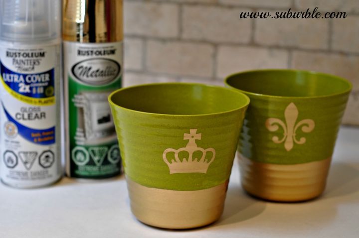 add glamour to your flower pots, crafts, flowers, gardening, Once you ve painted and sealed the pieces bring them indoors to admire