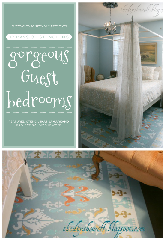12 days of stenciling gorgeous stenciled guest bedrooms, bedroom ideas, home decor, painting