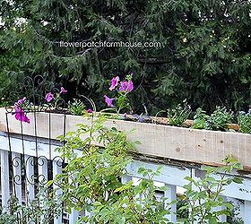 cheap and easy planters, diy, flowers, gardening, woodworking projects, Fill with your favorite flowers mine are mostly trailing types so they will drape down beautifully and enjoy all summer long Water with an organic liquid fertilizer once a week for lots and lots of blooms