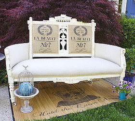 antique revival shabby chic settee, chalk paint, painted furniture, shabby chic