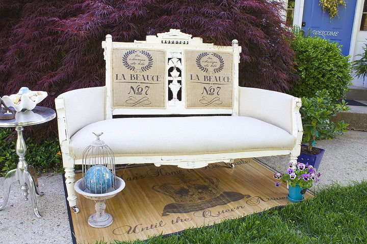 Antique Revival Shabby Chic Settee! Hometalk antique revival shabby chic settee, chalk paint, painted furniture, shabby chic - Antique Revival Shabby Chic Settee! Hometalk