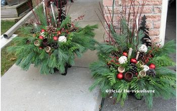 DIY Christmas Winter Planter Design