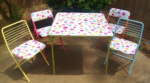 from dumpster bound to retro groovy in one day, outdoor furniture, painted furniture