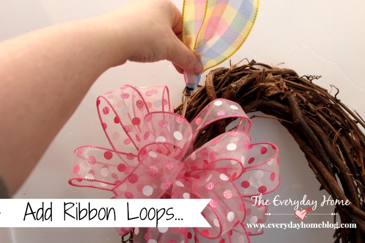 how to make a double ribbon bow like a pro, crafts, seasonal holiday decor, wreaths, Yep its that easy Just add loops of ribbon until you get the full look you desire