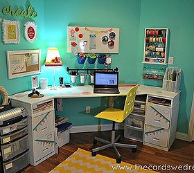 craft room reveal, craft rooms, home decor, organizing, My desk area