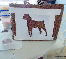 custom silhouette doggy bag, crafts, A stencil can be made easily by printing a silhouette and cutting out the image