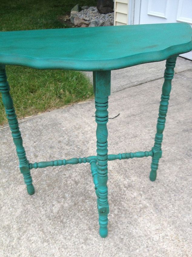 grandpa s dump table, chalk paint, painted furniture, I just love her lines