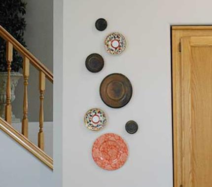 creating a wall display with vintage plates cloche bases, home decor, repurposing upcycling, wall decor, A beautiful and meaningful wall art display