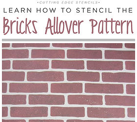 learn how to stencil the brick allover pattern, painting, wall decor