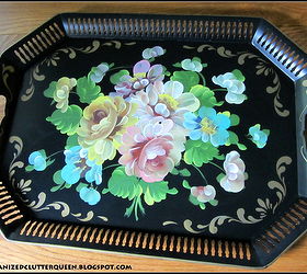 top ten vintage thrifty finds of 2012, repurposing upcycling, This old tole tray was picked up at a second hand shop for 4