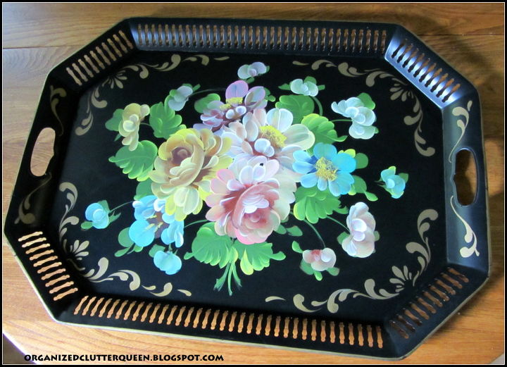 top ten vintage thrifty finds of 2012, repurposing upcycling, This old tole tray was picked up at a second hand shop for 4