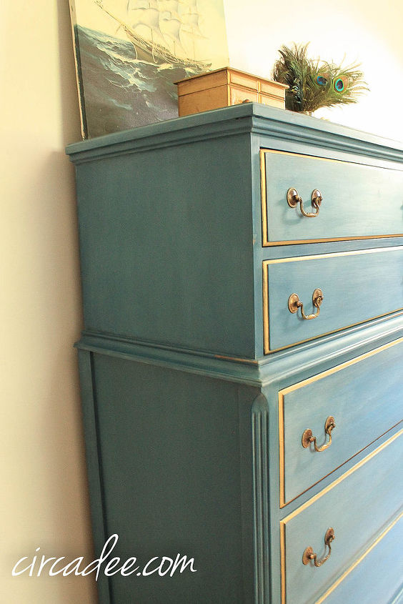 a dresser redo flow blue milk paint white wax gilding wax, painted furniture