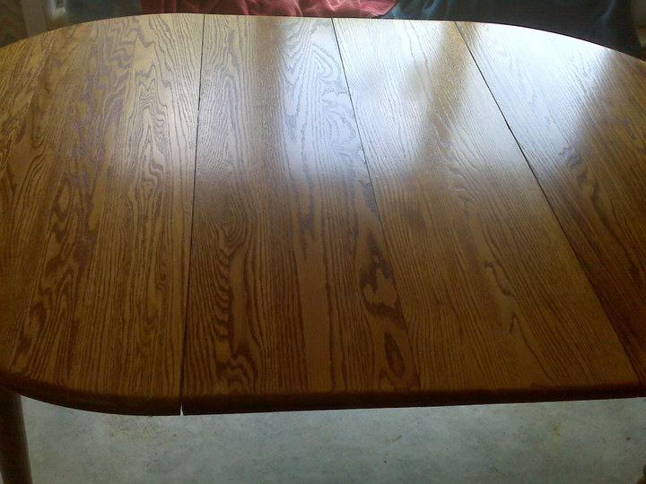 kitchen table refinishing, painted furniture, woodworking projects, Finished