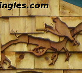 cedar mural for 2013, curb appeal, diy, woodworking projects, Bird on a Branch detail copyright 2013