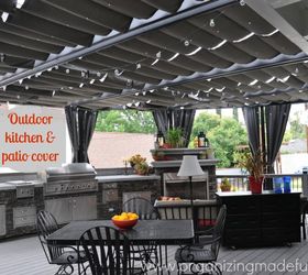 our outdoor kitchen deck and patio cover, fireplaces mantels, home improvement, outdoor living, patio, Outdoor kitchen and patio cover