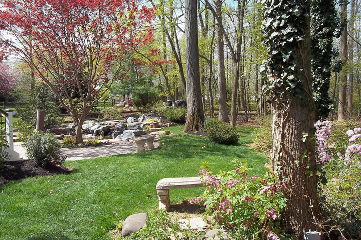 encuentre la serenidad ahora con un jardn acutico y un patio, Felicidad en el patio