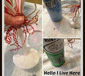 diy candy cane candle, crafts, seasonal holiday decor, Classing up the Candle holder