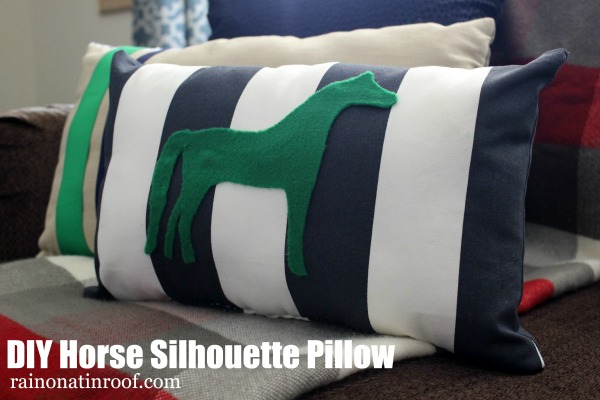 diy horse silhouette pillow, crafts