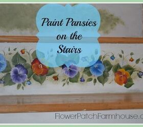painting a pansy on the stairs, crafts, diy, how to, painting, stairs