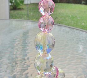 circle of love garden sun catcher, String on crystals and beads