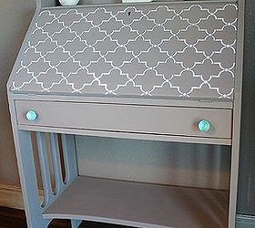 much needed help for a secretary desk, painted furniture, rustic furniture, Finished outside