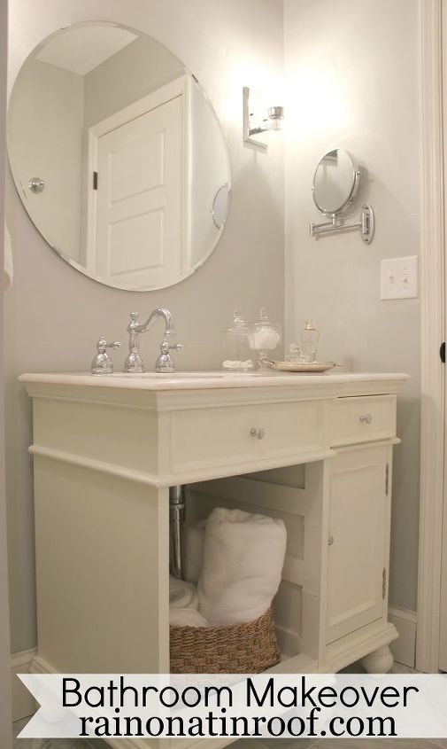 diy bathroom renovation featured in this old house, bathroom ideas, home decor, small bathroom ideas, The vanity was found at a local seconds shop