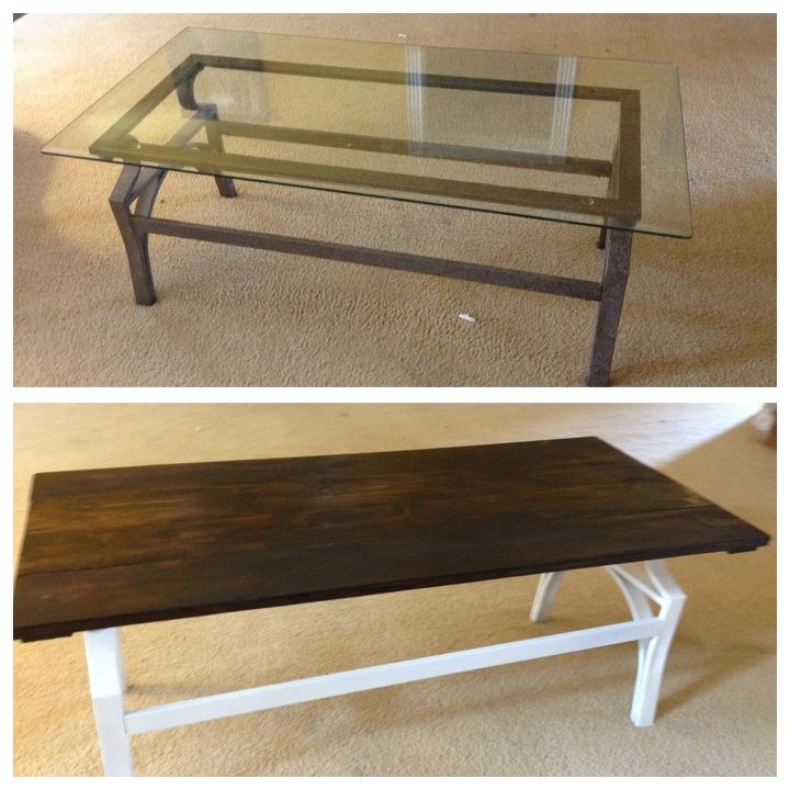 coffee table transformation, painted furniture, shabby chic, Before and After