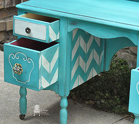 stenciled surprise pretty patterns in unexpected places, painted furniture