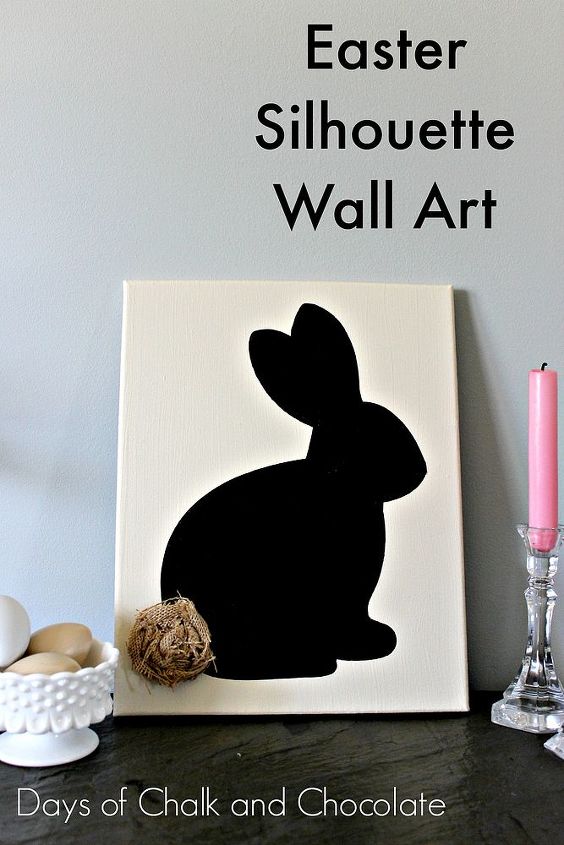 diy spring silhouette wall art, crafts, seasonal holiday decor