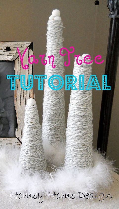 yarn trees tutorial, crafts