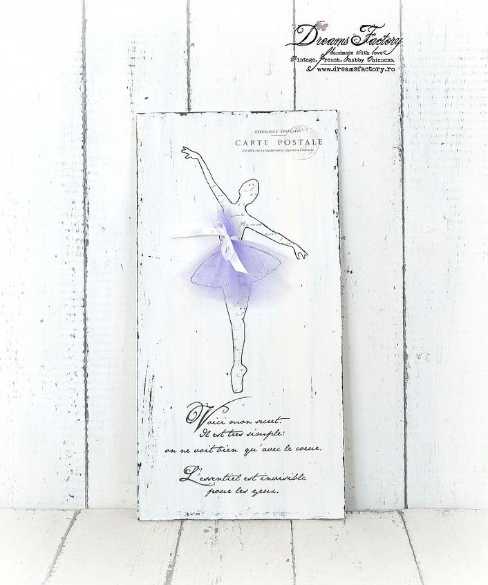 cartel de bailarina francesa con vestido de tut