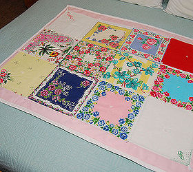Vintage Hankies Have Found New Life as a Handmade Baby Quilt!