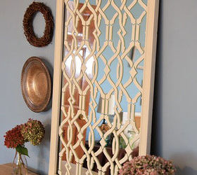 diy project stenciling on glass, crafts, doors, electrical, home decor, Iron Gate stenciled mirror