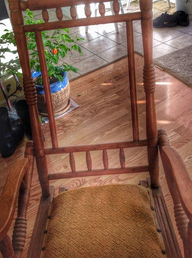 old rocking chair, painted furniture