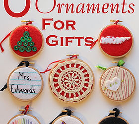 eight embroidery hoop ornaments for everyone on your christmas list, crafts, Eight ornament ideas for all those on your list