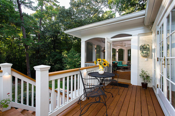 inviting deck with screened porch, decks, home decor, outdoor living, porches
