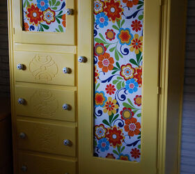 antique wardrobe transformation, cleaning tips, painted furniture, storage ideas, Playroom Wardrobe in Summer Squash