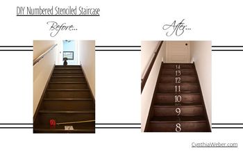  Escada numerada DIY...
