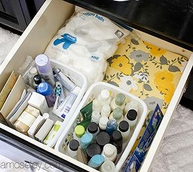 how to organize bathroom drawers, bathroom ideas, organizing