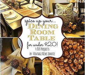 spruce up your thanksgiving dining room for under 20, seasonal holiday d cor, thanksgiving decorations, Decorate your Dining Room Table on a Budget