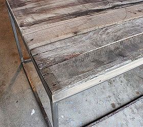 updating an old coffee table with pallet wood, diy, how to, painted furniture, pallet, repurposing upcycling, woodworking projects, The old weathered pallet wood is almost the same color as my sanded down table top only prettier