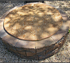 diy fire pit and cover, concrete masonry, outdoor living, woodworking projects